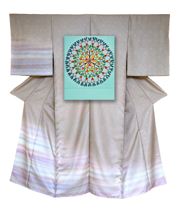 ④訪問着と袋帯-保与（水浅葱）